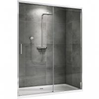 Душевая дверь Abber Komfort 140 AG93140 профиль хром, стекло прозрачное