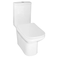 Унитаз компакт Azario Wandy AZ-56D напольный, безободковый, с бачком и сиденьем микролифт, 61.4х35х79.5 см, белый