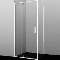 Душевой уголок WasserKRAFT Neime 90x100 19P18 профиль белый, стекло прозрачное