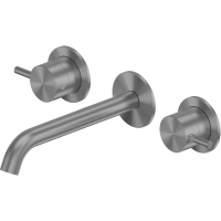 Смеситель для раковины Abber Wasser Kreis 316 AF81123BGG-L встраиваемый, оружейная сталь матовый