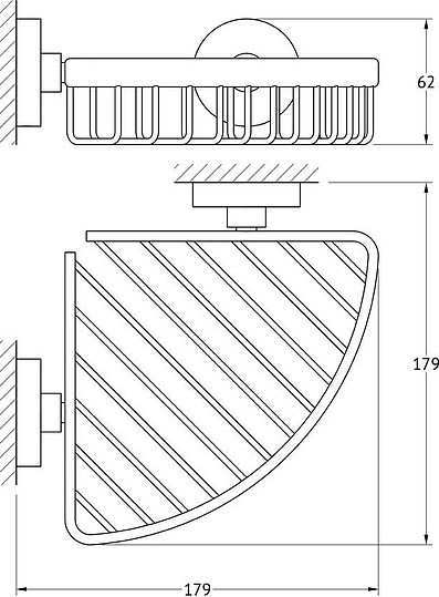 Полка Artwelle Harmonie HAR 020 угловая, 18 см