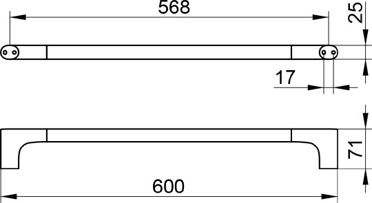 Полотенцедержатель 60 см Keuco Edition 400 11501 010600