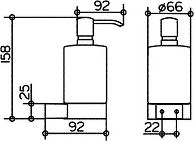 Дозатор для мыла Keuco Plan 14953 019000 хром