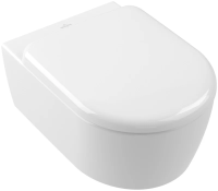 Унитаз подвесной Villeroy&Boch Skyla 5656CL01 безободковый с сиденьем микролифт, цвет Альпийский белый