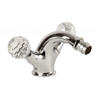Смеситель Cezares Atlantis ATLANTIS-BS1-01-Sw для биде, на 3 отверстия с донным клапаном, ручка Swarovski, хром
