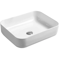 Раковина SantiLine SL-1051MW накладная, 50x41 см, белая матовый