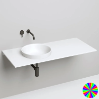 Раковина Salini Marea 03 1802203MRF полувстраиваемая, Ø41.5 см, из искусственного камня S-Stone, цвет покраска по RAL полностью