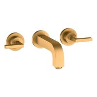 Смеситель Axor Citterio для раковины, встраиваемый, излив: 16.2см., ручка: рычаг, цвет: шлифованное золото