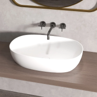 Раковина-чаша Abber Stein AS2633 60x40 см, накладная, белый матовый