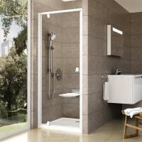 Дверь для душевой кабины в нишу Ravak Pivot PDOP1-90 03G70101Z1 Transparent, профиль и ручки белые