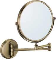 Косметическое зеркало Fixsen Antik FX-61121 настенное, с увеличением, античная латунь
