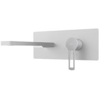 Смеситель Paffoni Ringo RIN105BO для раковины, без донного клапана, встраиваемый, с внутренней частью, излив 20 см, белый матовый