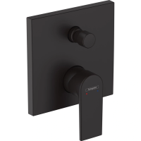 Смеситель Hansgrohe Vernis Shape 71468670 для ванны и душа, 2 потребителя, черный матовый