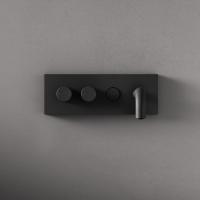 Смеситель Fima Carlo Frattini Switcхh ON F5951X5/180NS для раковины, встраиваемый, излив 15.7см, c кнопкой on|off, чёрный матовый