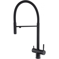 Смеситель для кухни с подключением к фильтру Abber Wasser Kreis AF81141B, черный матовый