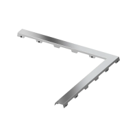 Решетка TECE TECEdrainline "steel II" 611282: угловая 90°, нержавеющая сталь, 120х120 см, глянец
