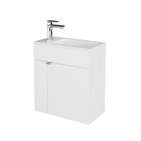 Тумба под раковину Kerama Marazzi Lato 50 подвесная, белая глянцевая