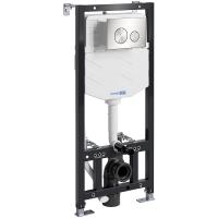 Инсталляция WasserKRAFT Aller 10TLT.010.ME.BN02 для унитаза с клавишей смыва Никель Инсталляция WasserKRAFT Aller 10TLT.010.ME.BN02 для унитаза с клавишей смыва Никель