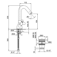 смеситель для раковины fantini i balocchi 60 29 0556f белый матовый