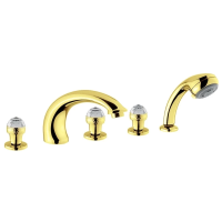 Смеситель на борт ванны Migliore Axo Swarovski 18506, золото