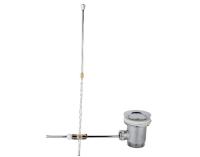 Донный клапан Timo DKM для раковины, с переливом, метал, хром