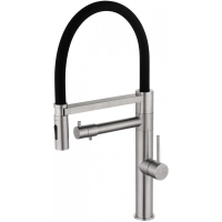 Смеситель для кухни с гибким изливом и подключением фильтра WONZON & WOGHAND, брашированный никель (WW-88458007-BN) Смеситель для кухни с гибким изливом и подключением фильтра WONZON & WOGHAND, брашированный никель (WW-88458007-BN)