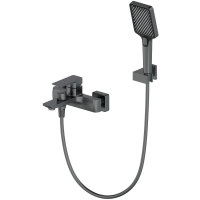 Смеситель для ванны Wonzon & Woghand Edge WW-88639003A-BGM с душевым гарнитуром, темный графит матовый