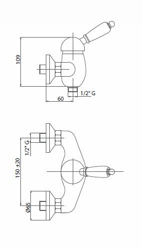 смеситель для душа cezares giubileo giubileo-dm-01 хром