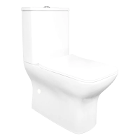 Унитаз компакт Azario Fresco AZ-8302 напольный, безободковый, с бачком и сиденьем микролифт, 62х36х80 см, белый