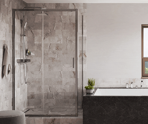душевой уголок wasserkraft main 130×90 41s33 профиль хром, стекло прозрачное