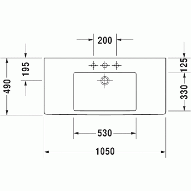раковина накладная/подвесная duravit vero 0329100044
