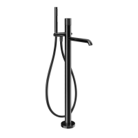 Смеситель Gessi Habito Cesello 70428#706 для ванны напольный, с ручным душем, цвет Black Metal PVD