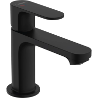 Смеситель Hansgrohe Rebris S 72586670 для раковины, CoolStart, EcoSmart+ с донным клапаном, черный матовый