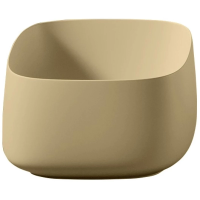 Раковина ArtCeram Cognac Quadro COL006 12 00 накладная, без отв., без перелива, на столешницу, Saniglaze, 43x43xh22.5 см, giallo zinco (желтый)