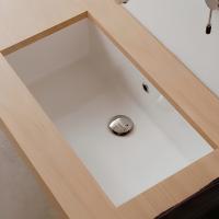 Раковина Scarabeo Gaia-Tech-Miky 8092 встраиваемая снизу, прямоугольная, 87x32 см, белая