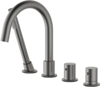 Термостатический смеситель Timo Saona 2330/18Y на борт ванны, черное золото