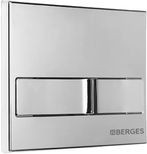 клавиша для инсталляции berges novum l3 040013 для унитаза, абс-пластик, хром