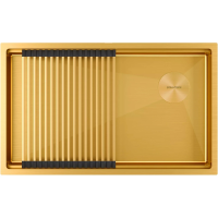 Кухонная мойка Paulmark Next-Pro PM707445-BG 74x45 см, золотой матовый