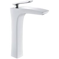 Смеситель для раковины высокий Rose R27F R2711F цвет белый/хром