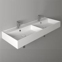 SIMAS Simas Agile Раковина 121х46 см, 2 отв., двойная, с переливом, цвет: белый SIMAS Simas Agile Раковина 121х46 см, 2 отв., двойная, с переливом, цвет: белый