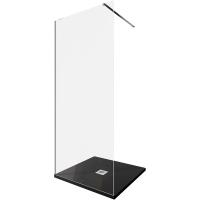 Душевая перегородка Allen Brau Infinity 1 90 3.21007.BA профиль серебро браш, стекло прозрачное