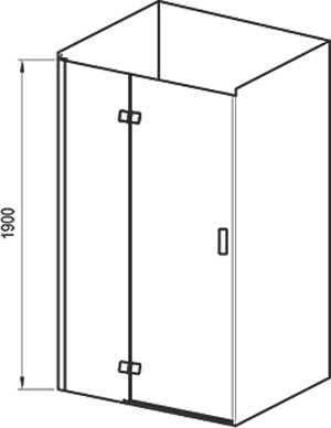 дверь для душевой кабины в нишу ravak smartline smsd2-120 b r 0spgba00z1 transparent, профиль хром