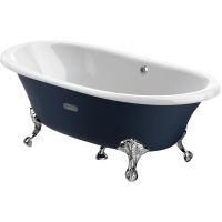 Ванна чугунная Roca Newcast Navy Blue 233650004 170x85 см, отдельностоящая, с антискользящим покрытием, темно-синий
