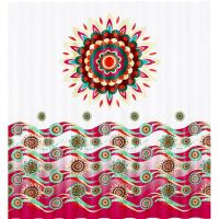 Штора для ванны WasserKRAFT Isen 180х200 SC-40101 рисунок цветы