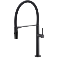 Смеситель для кухни Boheme Uno 114-B черный матовый