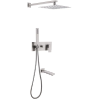 Душевой комплект Abber Daheim AF8217SP 250 мм, со смесителем, сатин