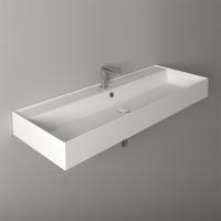 SIMAS Simas Agile Раковина 121х46 см, 1 отв., подвесная, с переливом, цвет: белый
