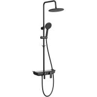 Душевая система Lemark Tropic LM7012BL Черная матовая