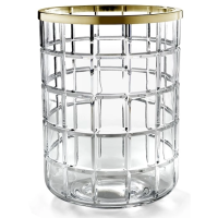 Ведро для мусора 3SC PALACE PA65ACRGD прозрачное/золото