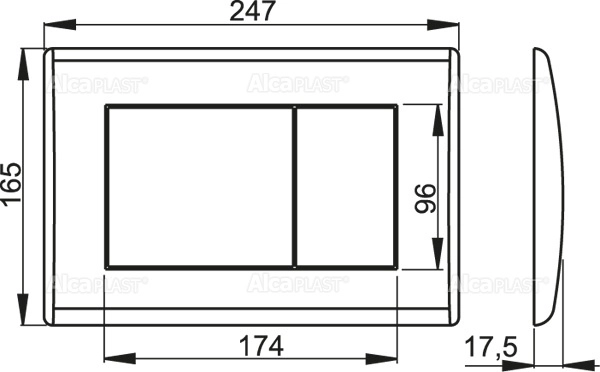 кнопка для инсталляции alcaplast basic m270 цвет белый кнопка для инсталляции alcaplast basic m270 цвет белый
